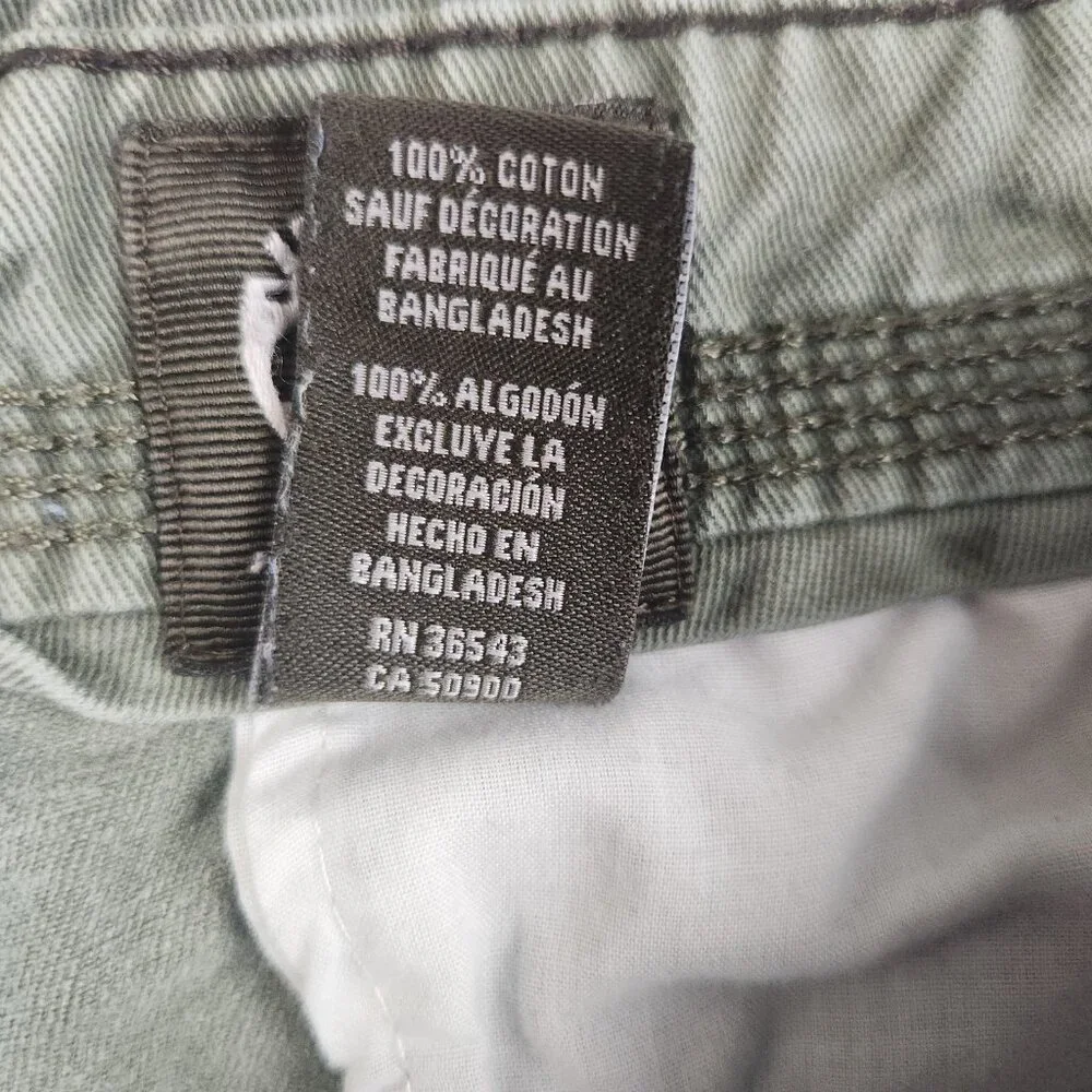 Timberland Pants Mens 34x30 Green Y2K Straight Leg Canvas Cotton Durable Outdoor